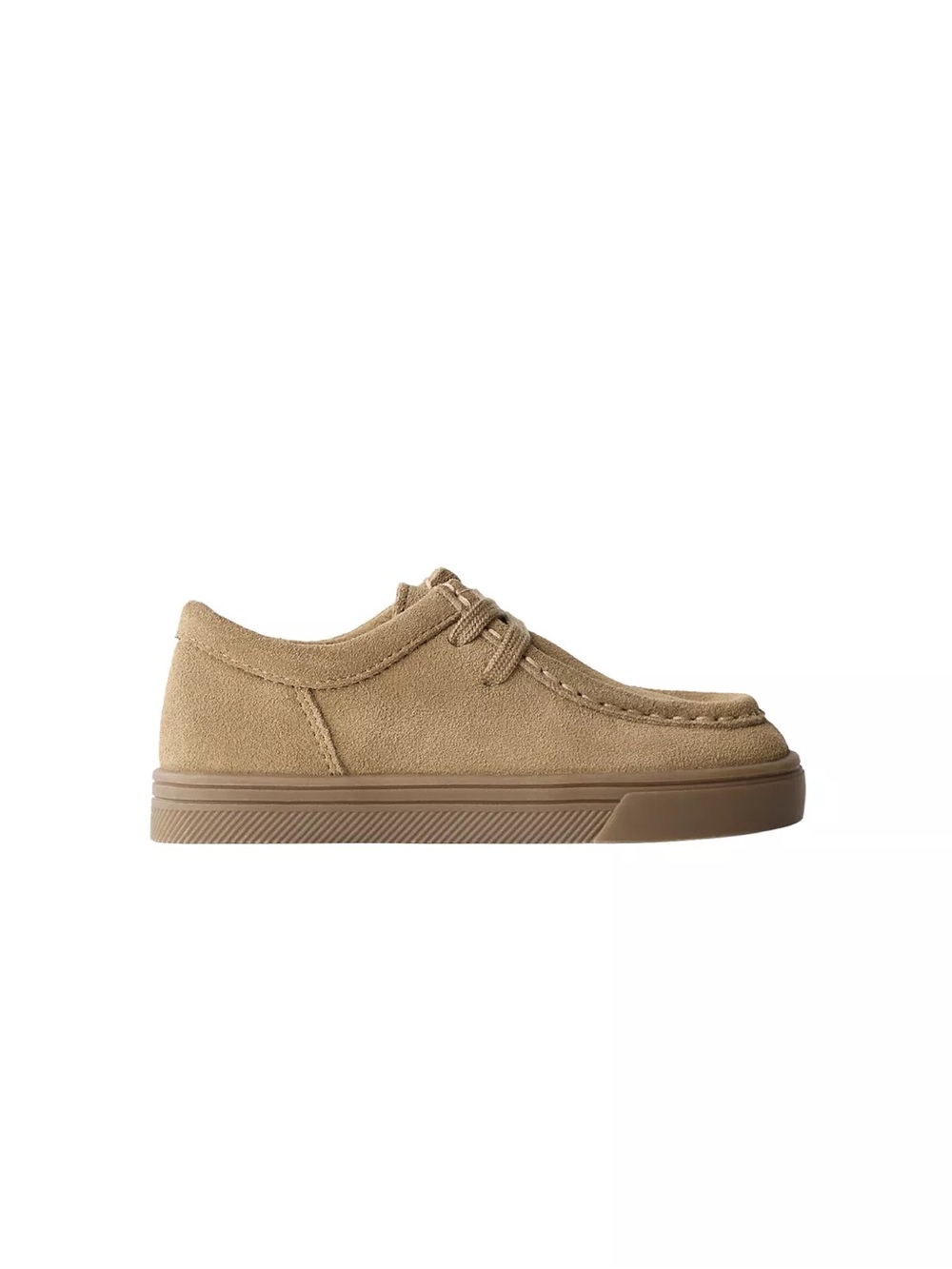 Zara Kids Tan Suede Moccasin Lace-Up Shoes